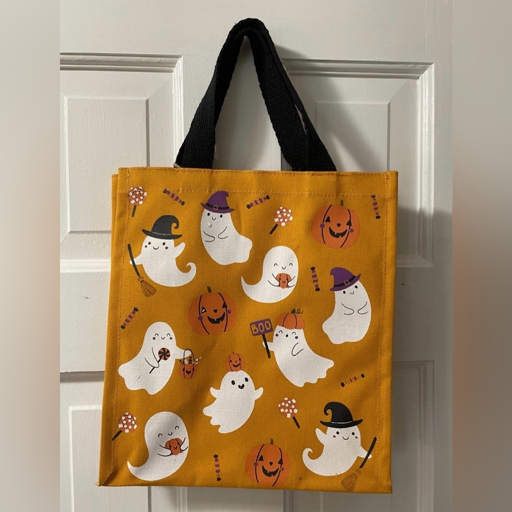 Halloween Lunch Canvas Bag Tote with Ghosties NWT